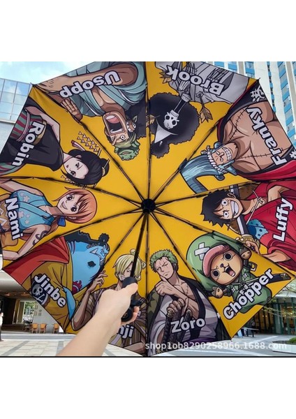 One Pıece Luffy Zoro Şemsiye Anime Rüzgar Geçirmez Güçlendirilmiş Şemsiye Karikatür Uv Güneş Şemsiyeleri Çocuklar Açık Hava Yağmur Şemsiyeleri Hediye (Yurt Dışından) fırsatları