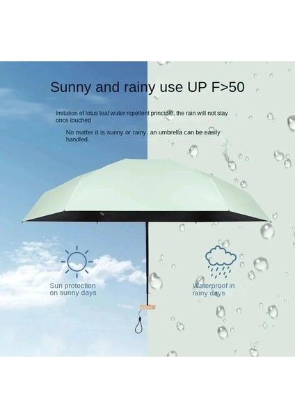 Mini Güneş Şemsiyesi Cep Yağmur Şemsiyesi Vinil Katlanır Uv Ultraviyole Koruma Güneş Gölge Cep Şemsiye Kapsülü (Yurt Dışından) modelleri