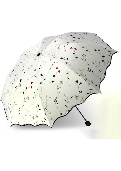Şemsiye Uv Korumalı Kadın Güneş Şemsiyesi Katlanır Şemsiye Rüzgar Geçirmez Seyahat Şemsiyesi Çiçekli Gölgelik (Yurt Dışından) fiyatları