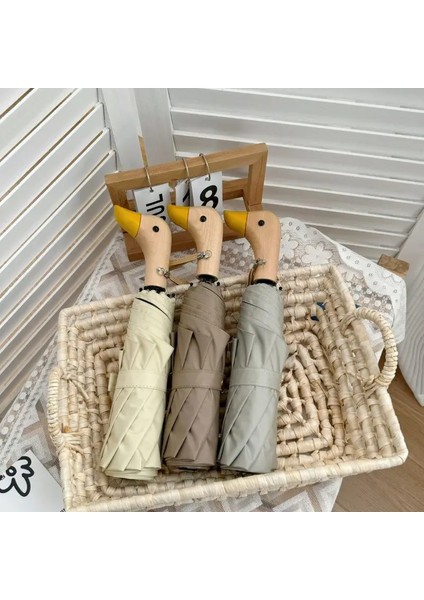 Katlanır Şemsiye Gelişmiş Sense Ördek Başlı Bireysel Güneş Güneş Koruyucu Şemsiye 50+ Güneş ve Yağmur Çift Uv Şemsiye (Yurt Dışından) modelleri