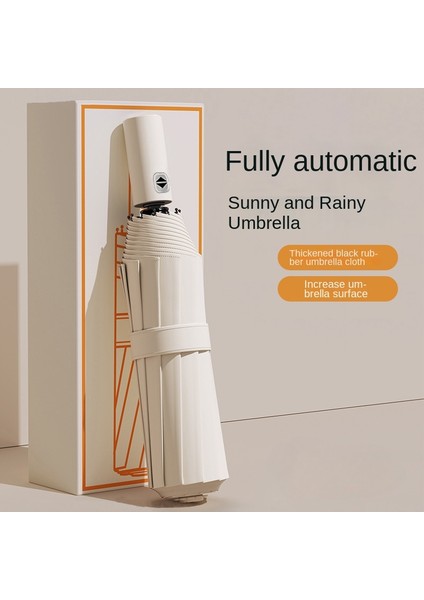 Otomatik 8 Kemikli Güneşli Şemsiye Güneş Kremi Uv Güneşlik Güneş Şemsiyesi Katlanır Yağmur Şemsiye Siyah (Yurt Dışından) fiyatları