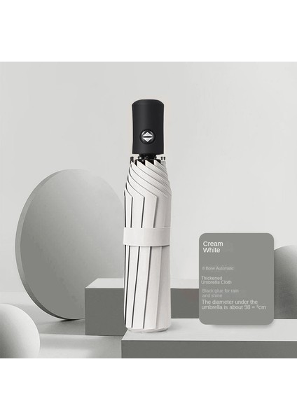 Otomatik 8 Kemikli Güneşli Şemsiye Güneş Kremi Uv Güneşlik Güneş Şemsiyesi Katlanır Yağmur Şemsiye Siyah (Yurt Dışından) modelleri