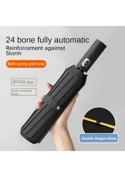 12 Bones Katlanır Şemsiye Rüzgar Geçirmez Güneş Koruyucu Şemsiye Otomatik Yağmur Erkek ve Kadın Lüks Iş Şemsiyesi Güneşlik 01 (Yurt Dışından) fiyatları
