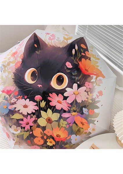 Çiçek Kedi Şemsiye Karikatür Tam Otomatik Akıllı Güneş Şemsiyesi Kadınlar Için Güçlü Paraguas Mujer (Yurt Dışından) fiyatları