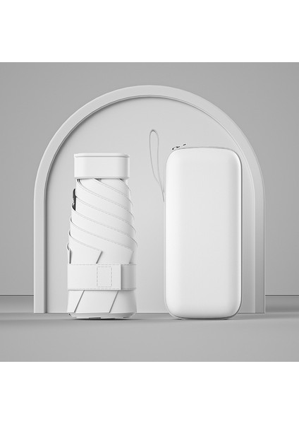 UPF50+ Mini Katlanır Şemsiye Vinil Küçük Güneşlik Şemsiye Cep Yağmur Seyahat Şemsiyesi Ultraviyole Koruma Kapsülü Şemsiye (Yurt Dışından)