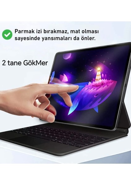 Apple iPad Air 6. Nesil M2 11 Inç Uyumlu Tamperli Ekran Koruyucu Kırılmaz Cam Air 6 2024 Uyumlu (2 Adet) fırsatları