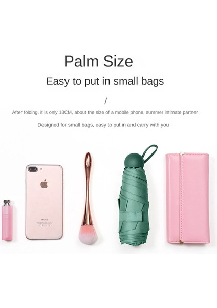 Kapsül Şemsiye Küçük ve Taşınabilir Düz Renkli Güneşlik Kadınlar ve Yağmur Çift Kullanımlı Koruma (Yurt Dışından) modelleri