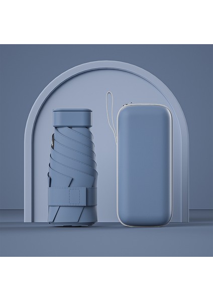 UPF50+ Mini Katlanır Şemsiye Vinil Küçük Güneşlik Şemsiye Cep Yağmur Seyahat Şemsiyesi Ultraviyole Koruma Kapsülü Şemsiye (Yurt Dışından)