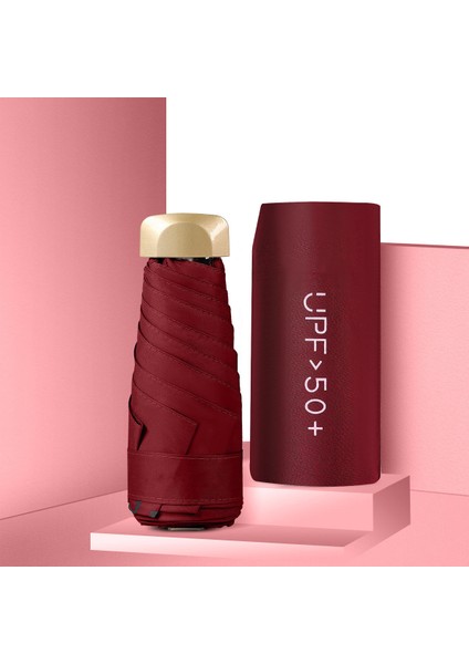 Mini Sunumbrella Cep Şemsiye Vinil Katlanır Uv Koruma Güneşlik Cep Şemsiye Kapsül Şemsiye 01 (Yurt Dışından)