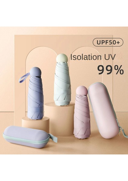 Kapsül Şemsiye Küçük ve Taşınabilir Düz Renkli Güneşlik Kadınlar ve Yağmur Çift Kullanımlı Koruma (Yurt Dışından) fırsatları