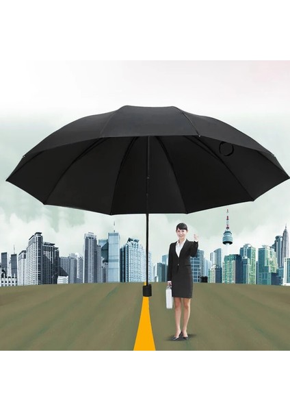 130CM/51.18 Inç Yüksek Kaliteli On Kemikli Şemsiye Güçlendirilmiş Şemsiye Çerçevesi Güçlü Su Geçirmez Rüzgar Geçirmez Manuel Büyük Şemsiye (Yurt Dışından) modelleri