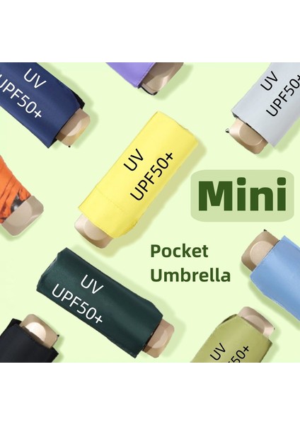 Mini Cep Şemsiyesi Küçük Güneş Yağmur Şemsiyesi Vinil Katlanır Şemsiye Uv Ultraviyole Korumalı Güneşlik Cep Şemsiye Kapsülü (Yurt Dışından) fiyatları