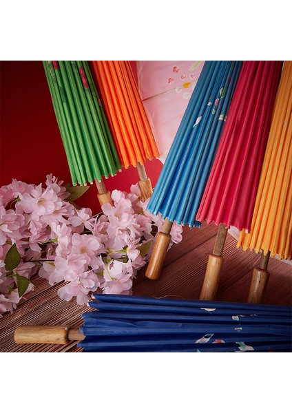 82/84CM Ipek Kumaş Kadın Şemsiyesi Japon Kiraz Çiçekleri Antik Dans Şemsiyesi Dekoratif Çin Tarzı Yağlı Kağıt Şemsiye (Yurt Dışından) fırsatları