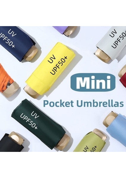 Mini Cep Şemsiyesi Küçük Güneş Yağmur Şemsiyeleri Vinil Katlanır Şemsiye Uv Ultraviyole Koruması Güneşlik Cep Şemsiye Kapsülü (Yurt Dışından) fırsatları