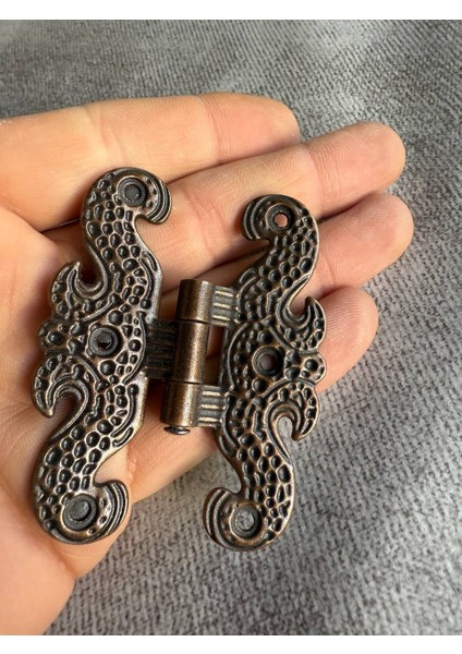 2 Adet Siyah Oksit Metal Kelebek Menteşe 70 mm x 55 mm Hobi, Mobilya, Kutu, Sandık, Kapak, Tavla Menteşesi