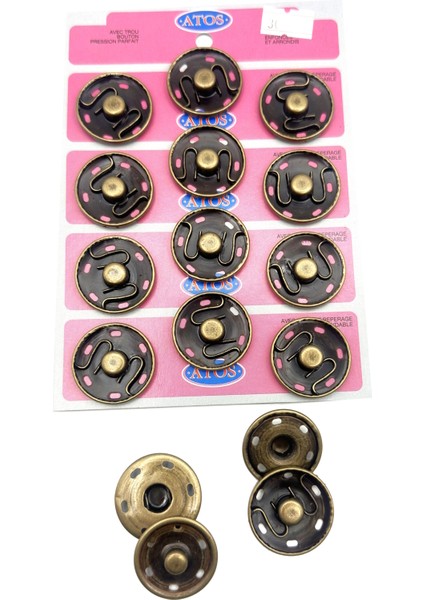 30 mm Çıt Çıt 12 Adet ( Antik) indirimleri