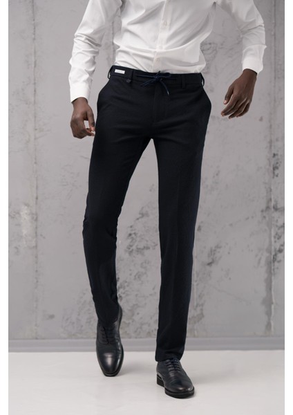 Regular Fit Yan Cepli Kışlık Gofre Kumaş Pantolon