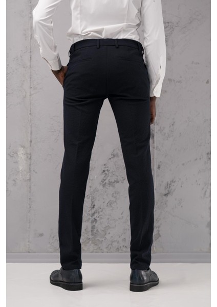 Regular Fit Yan Cepli Kışlık Gofre Kumaş Pantolon
