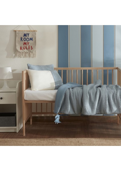 Bebek Harper %100 Pamuk Comfort/Uyku Seti Mavi