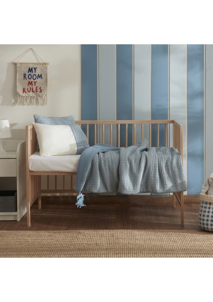 Bebek Harper %100 Pamuk Comfort/Uyku Seti Mavi
