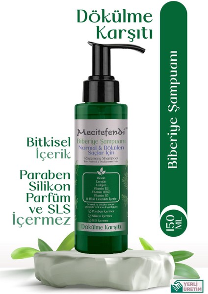 Biberiye Şampuanı 150 ml (Biotin, Keratin ve Kolajen Içerikli)