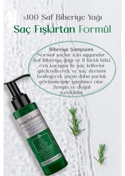 Biberiye Şampuanı 150 ml (Biotin, Keratin ve Kolajen Içerikli)