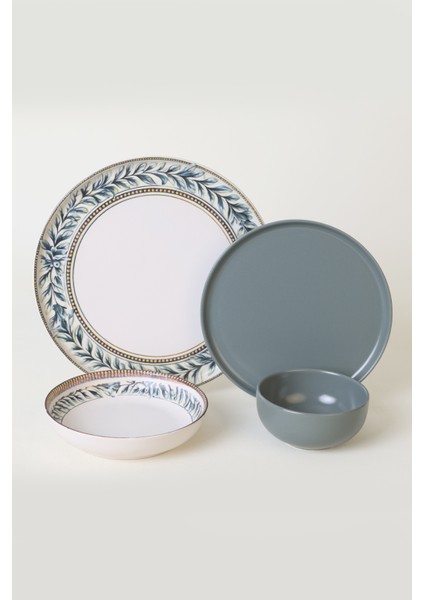 Green Frame Yemek Takımı 24 Parça 6 Kişilik 21635-36