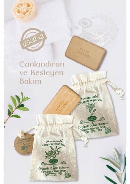 Organik Yeşil Seri: Tılsım - Defne ve Zeytin Sabunu (Canlandıran ve Besleyen Bakım)+Mist