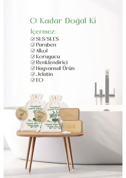 Organik Yeşil Seri: Tılsım - Defne ve Zeytin Sabunu (Canlandıran ve Besleyen Bakım)+Mist