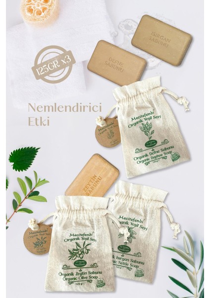Organik Yeşil Seri:saf - Defne, Isırgan ve Zeytin Sabunu (Nemlendirici Etki) 125 Gr+Mist fiyatları