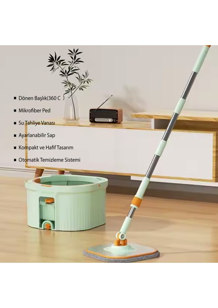 Su Ayrıştırmalı Yenilikçi Mop – Temiz ve Kirli Suyu Ayıran Hijyenik Temizlik Seti
