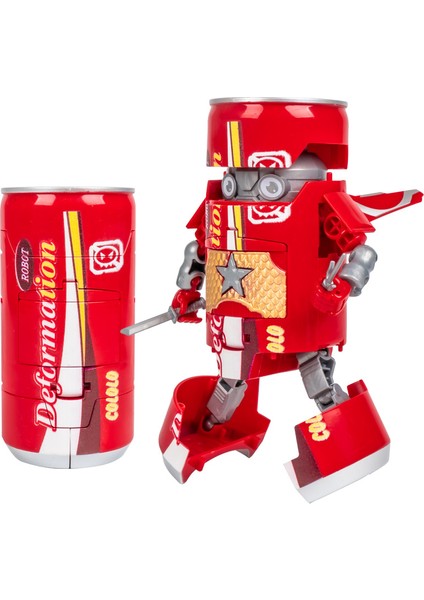 Soda Kutu Dönüşüm Robot Samuray Yaratıcı Oyuncak Modeli (Yurt Dışından)