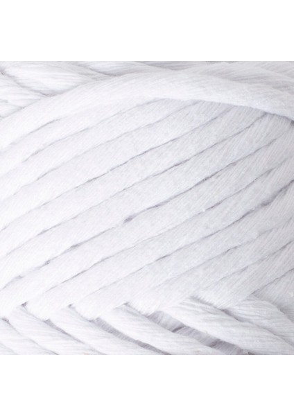 Boho Beyaz Büküm Makrome Ipi - L001 - 33994