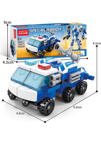 Mühendislik Yangın Söndürme Şehir Robot Araba Modeli Parçacık Yapı Taşları Çocuk Eğitici Montaj Oyuncakları (Yurt Dışından)