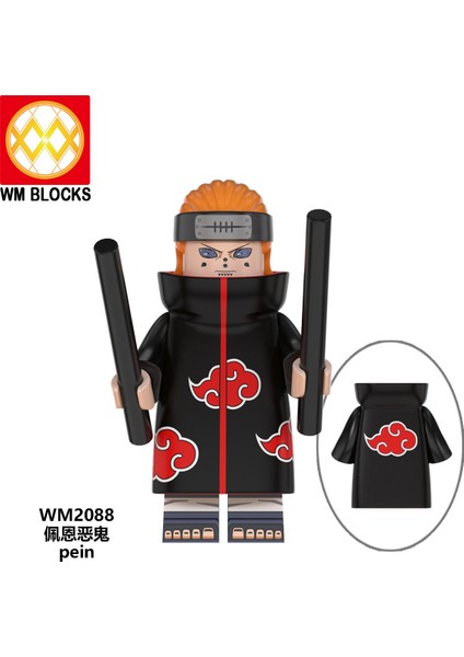 Naruto Yapı Taşları Minifigure Küçük Parçacık Takılabilir Bebek Oyuncak Çantası (Yurt Dışından)