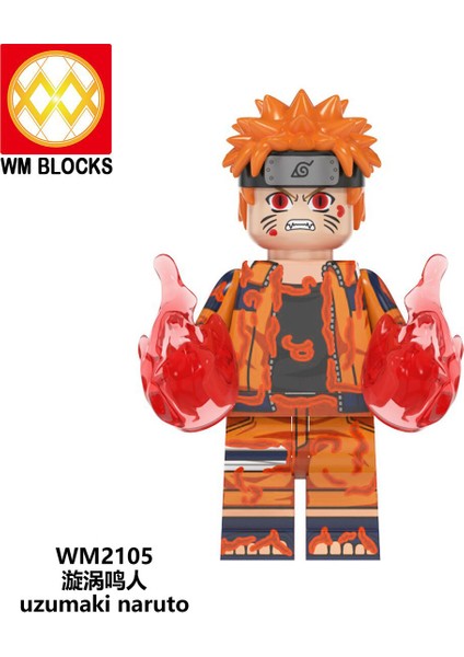 Naruto Yapı Taşları Minifigure Küçük Parçacık Takılabilir Bebek Oyuncak Çantası (Yurt Dışından)