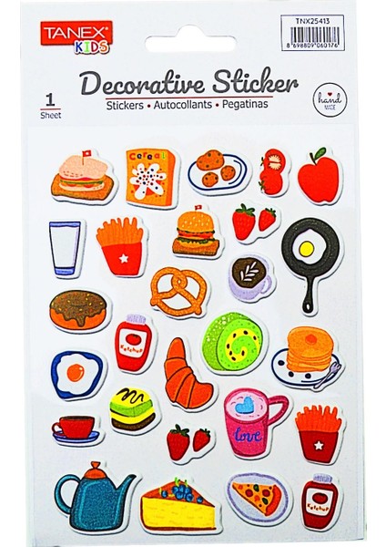 Kids Sticker Puffy Kahvaltı Serisi 27 Parça (25413)