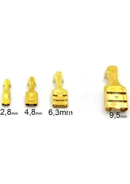 1000 Adet 2,8mm Dişi Fiş Tırnaklı Terminal Kablo Ucu Sf1/2d