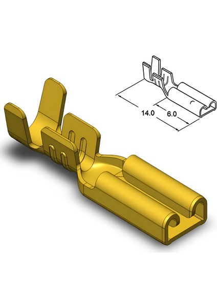 1000 Adet 2,8mm Dişi Fiş Tırnaklı Terminal Kablo Ucu Sf1/2d