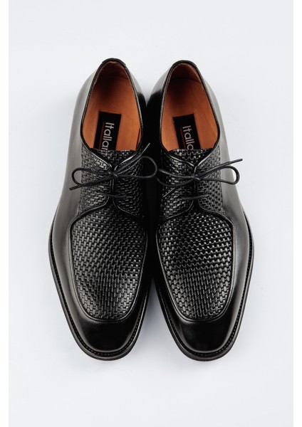 Black Hemane 2211 Hakiki Deri Erkek Casual Siyah