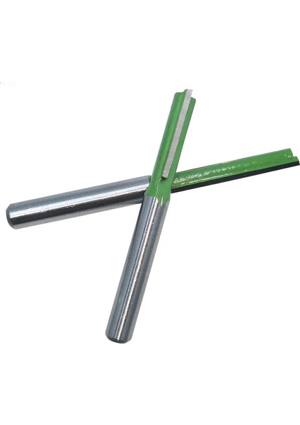 Freze Ahşap Için Kesici Ağaç Işleme Araçları 1 Adet 6mm Shank Düz Bit Tungsten Karbür Çelik Tek Çift Flüt Yönlendirici Bit Ahşap 6*6*20 mm