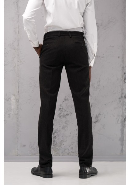 Regular Fit Düz Kalın Kışlık Gabardin Yan Cepli Pantolon fırsatları