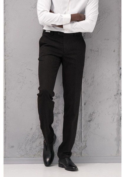 Regular Fit Düz Kalın Kışlık Gabardin Yan Cepli Pantolon indirimleri