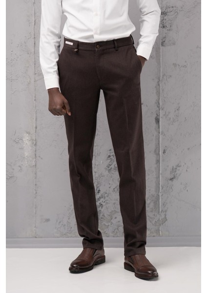 Regular Fit Düz Kalın Kışlık Gabardin Yan Cepli Pantolon modelleri