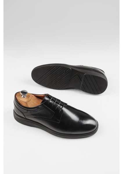 Black Xanımşa 2212 Hakiki Deri Erkek Casual Siyah