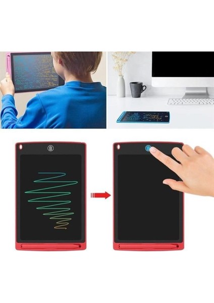 Dijital Çizim Tableti 8,5 Inç Çocuk Grafik Tasarım Tablet LCD Ekran Dokunmatik Kalemli Çizim Tahtası