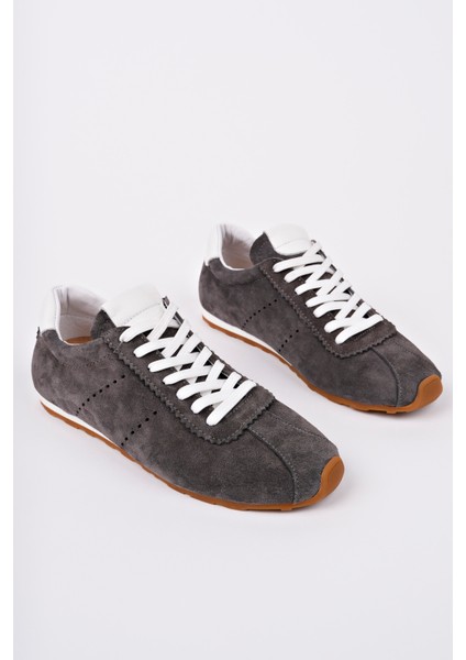 Lizbon Model Hakiki Deri Gri Süet Bağcıklı Günlük Kadın Sneakers fırsatları