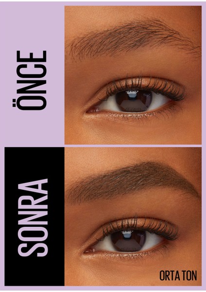 Express Brow Satin Duo Çift Taraflı Kaş Kalemi - 02 Orta Ton