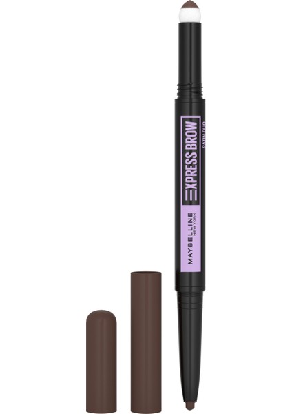 Express Brow Satin Duo Çift Taraflı Kaş Kalemi - 04 Koyu Ton