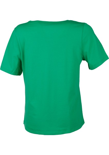 Oversize V Yaka Kadın T-Shirt - Minimalist Stil modelleri